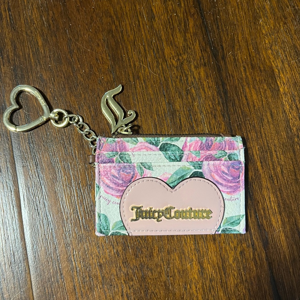 Juicy Couture Pink Floral Card Holder
